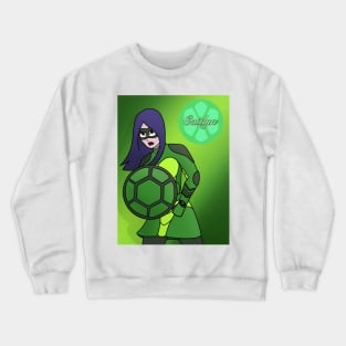 Caitlyn as a Turtle Superhero! Crewneck Sweatshirt